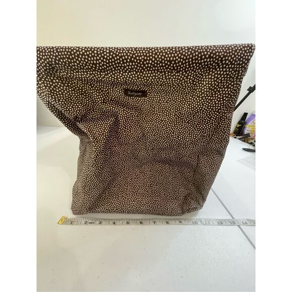 Thirty One brown white polka dot large utility tote - Picture 3 of 5